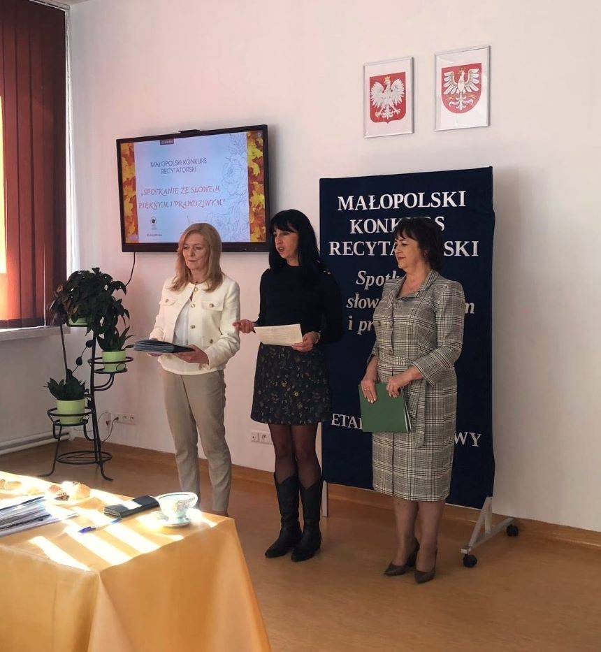 Małopolski Konkurs Recytatorski. Jury konkursu ogłasza wynik Konkursu.